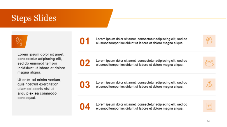 Steps slide in PPT