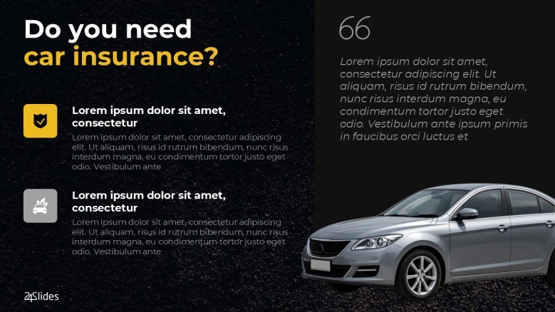 Car Insurance Description Slide
