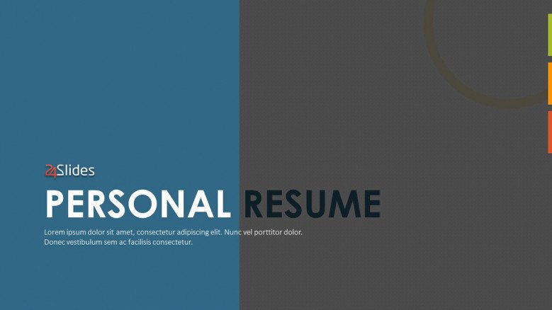 creative personal resume welcome slide