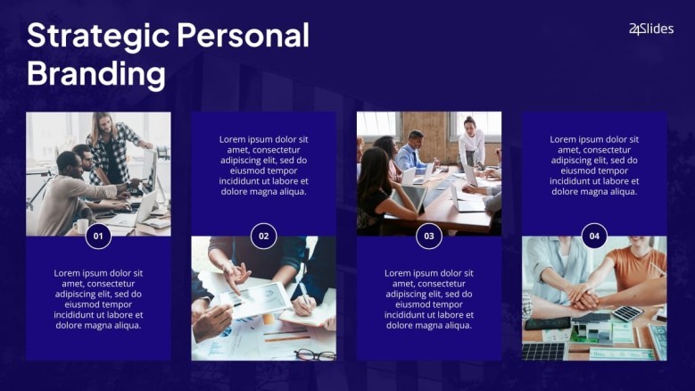 Visual roadmap for a personal branding strategy