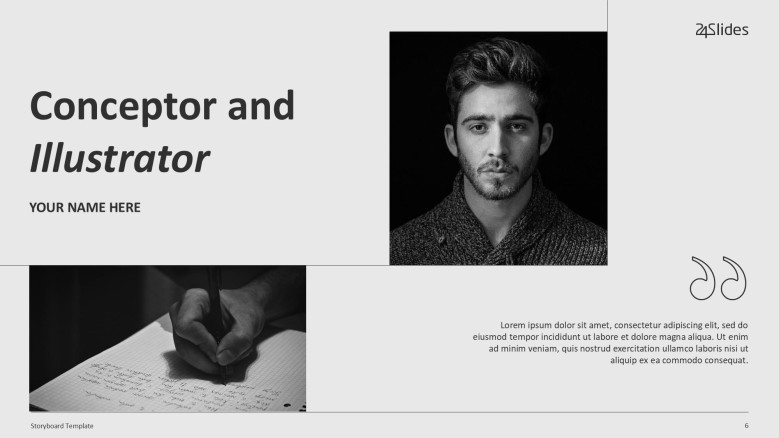 Storyboard artist slide
