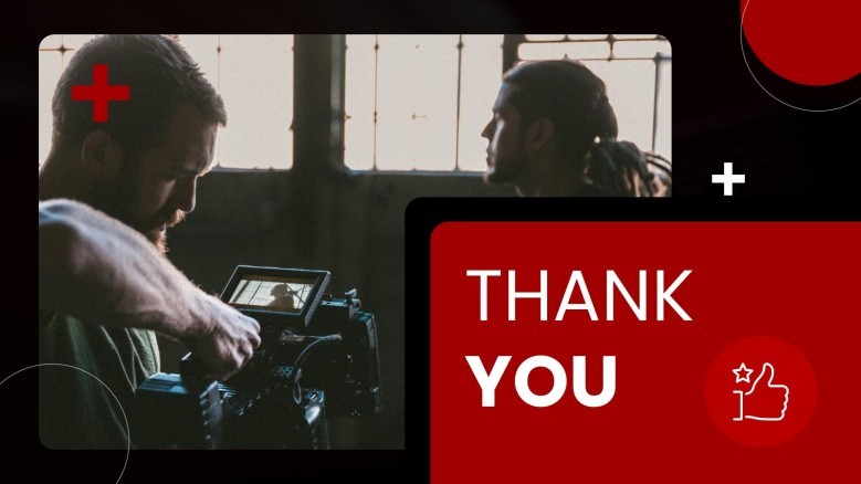 Red-and-black Thank You Slide