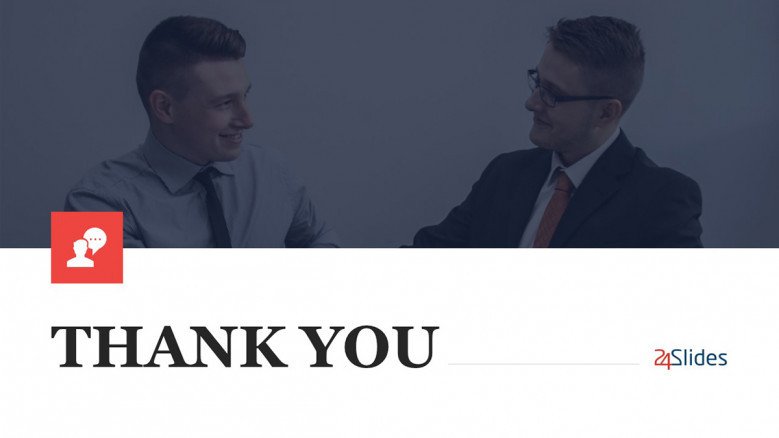 Elegant Thank You Slide for Sales presentation