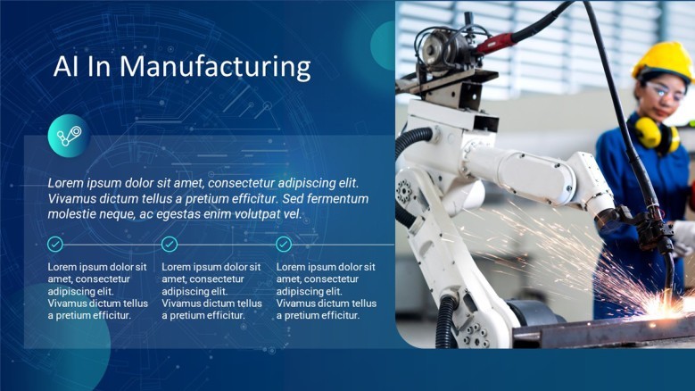 Artificial Intelligence in Manufacturing PPT Slide