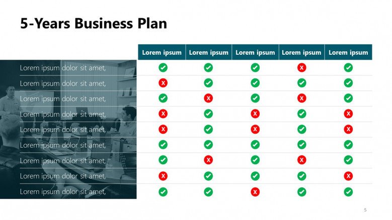 5 year business plan powerpoint template