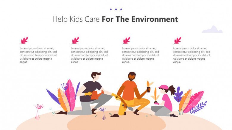 Kids and the environment text slide