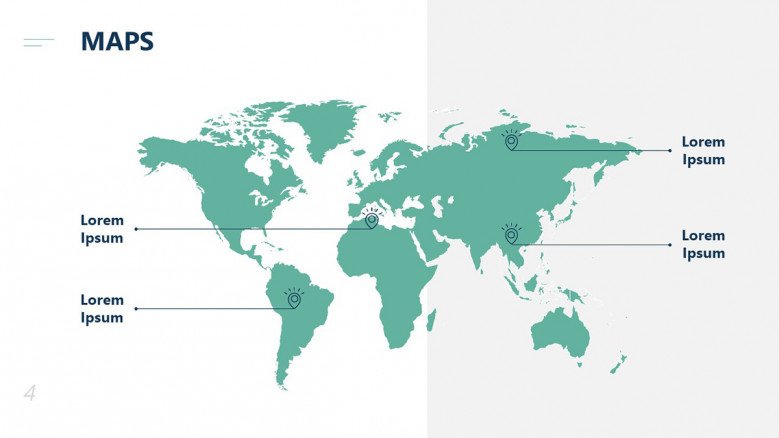 Worldwide map slide