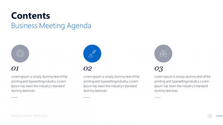 Agenda Meeting Slide for Key Topics