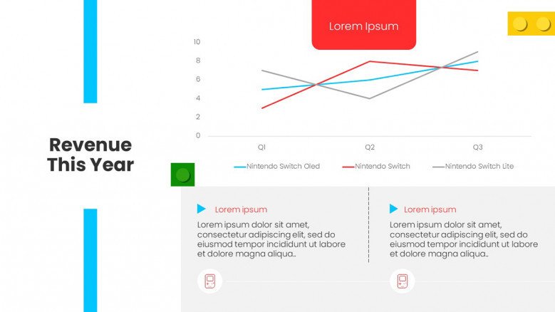 Revenue Line Chart Slide in creative style