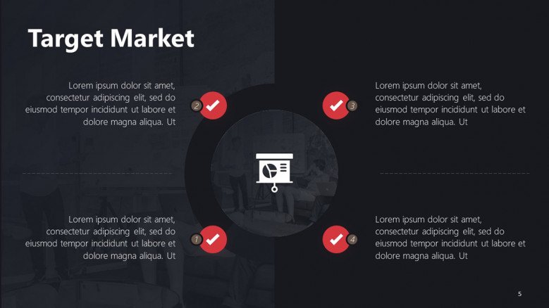 Target Market PowerPoint Slide in creative style