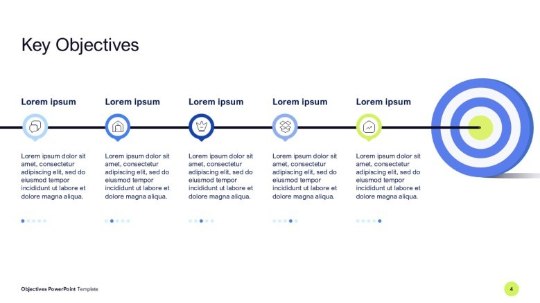 Strategic Objectives diagram PowerPoint Template