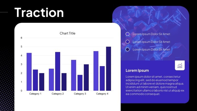 Bar charts for business presentation