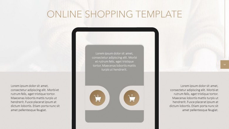 Online Store buttons Slide