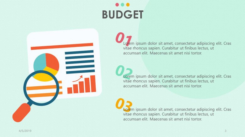 three key aspects of budget presentation with text