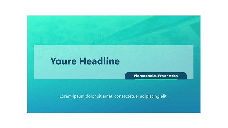 pharmaceutical welcome slide in creative blue style
