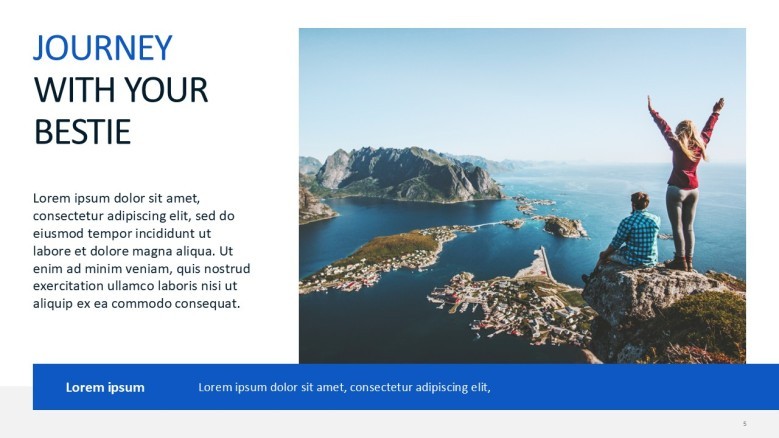 Travel Journey Story Slide featuring an image