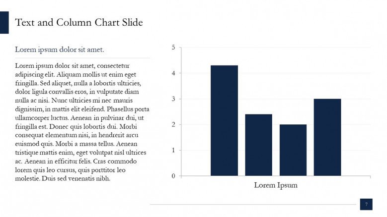 McKinsey Text Slide with a Column Chart