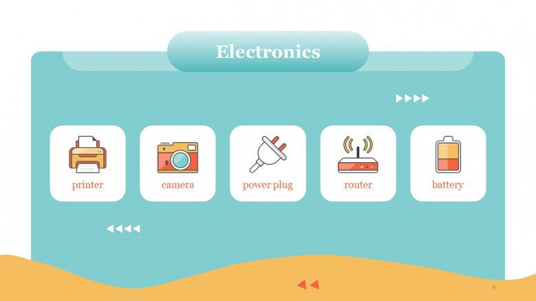 Electronics Icons for Webinar Presentations