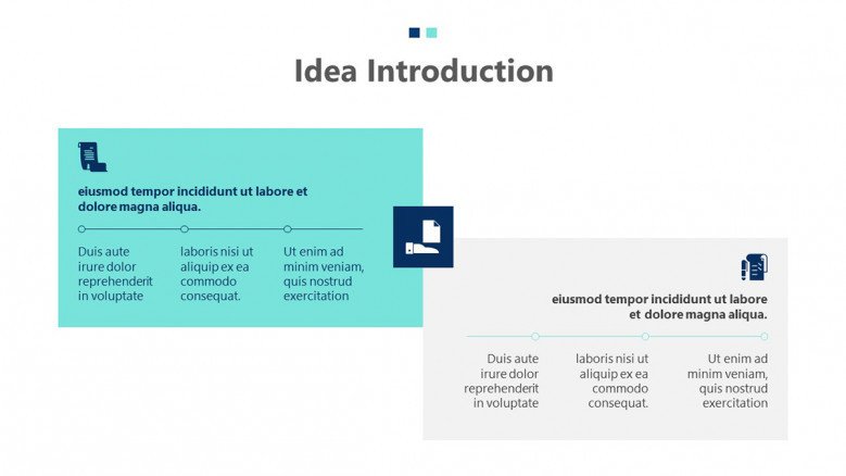 Idea introduction text slide