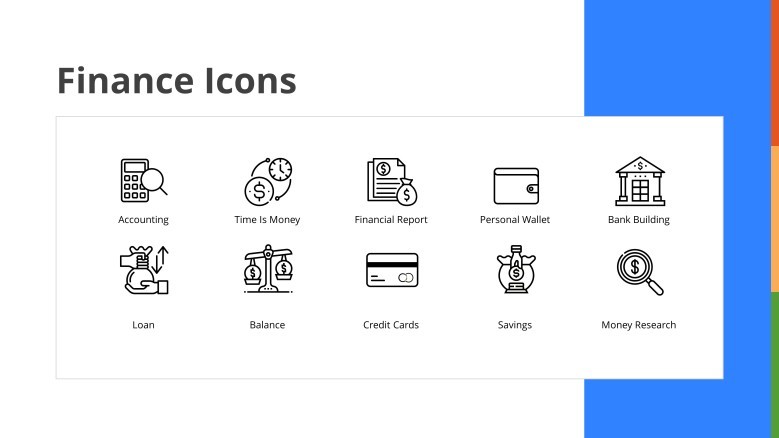 icons for financial presentation