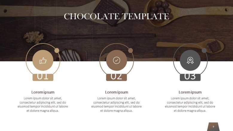 Three steps chocolate timeline