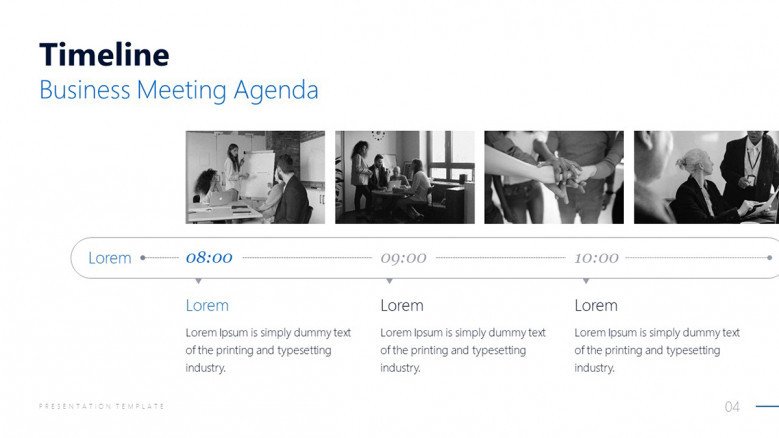 Meeting Agenda Timeline in PowerPoint