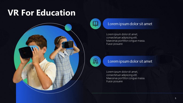 VR for education slide