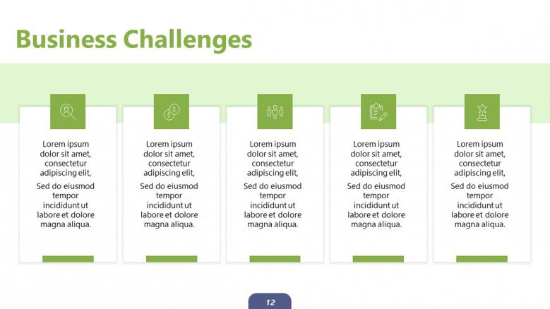 5-point Business Challenges Slide