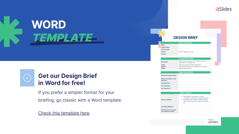 Design brief in Word for free