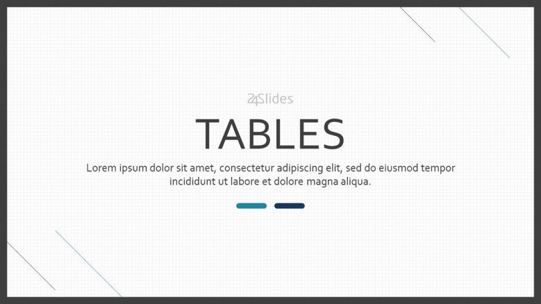 tables presentation welcome slide