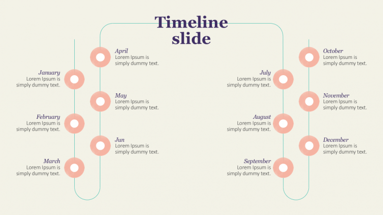 circles timeline slide