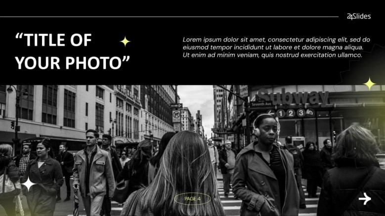 Landscape Photography Slide in black and white