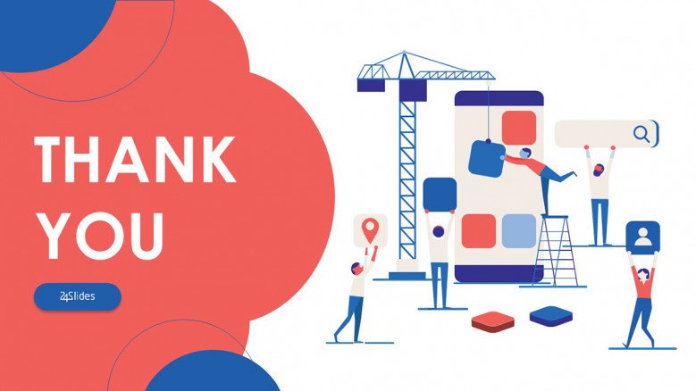 Red-and-blue Thank You Slide