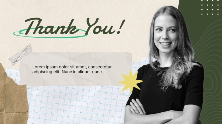 Thank You Slide for a Creative resume presentation