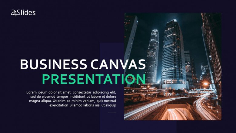 Title Slide for Business model Canvas Presentation