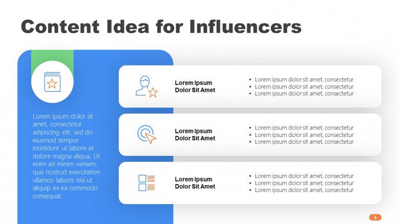 Content Ideas for Influencers Slide