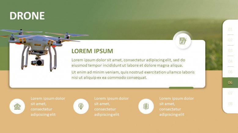 Drone PowerPoint Slide for Agtech presentations