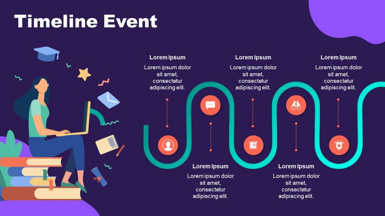 Event Timeline in playful style