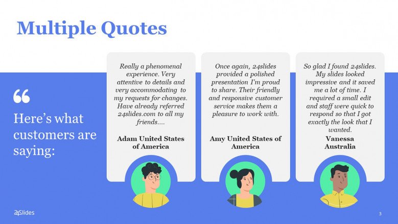 Free Multiple Quotes PowerPoint Template