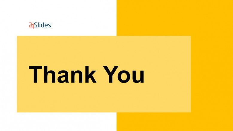 Yellow-and-white Thank You Slide