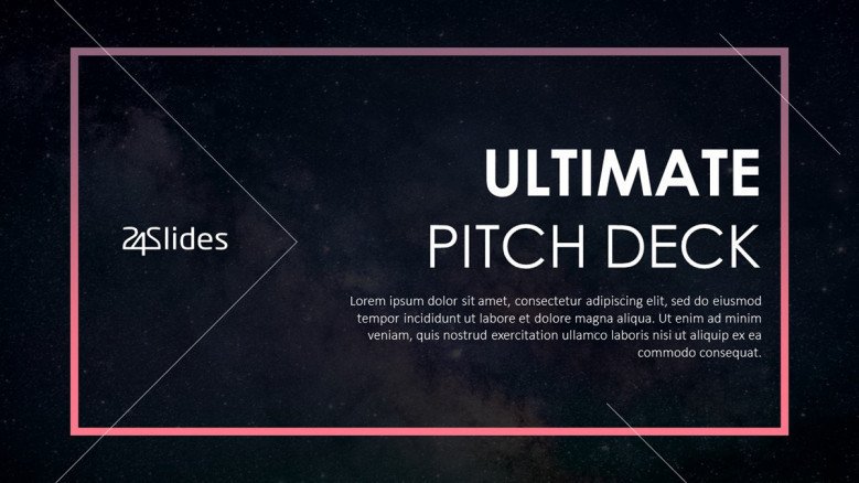 ultimate pitch deck welcome slide in creative style