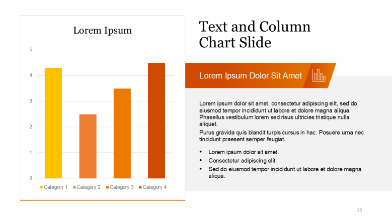 Text and column PPT slide