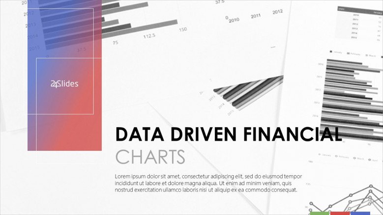 creative data driven financial chart welcome slide