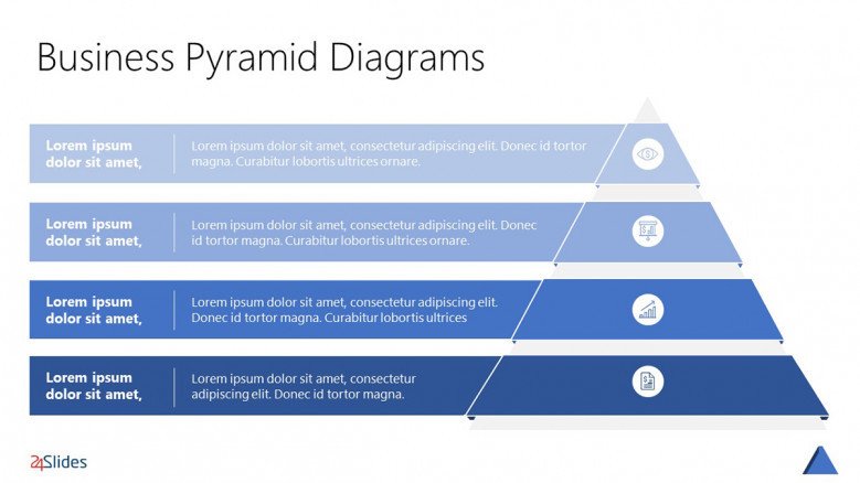 Pyramid Hierarchy Template in a blue scheme