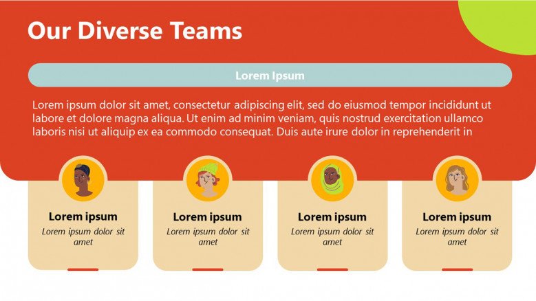 Diverse Team PowerPoint Slide for employee training