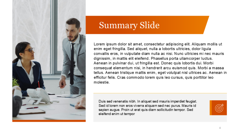 Summary slide ppt