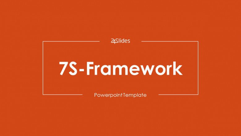 welcome slide for 7S framework presentation in minimalist style