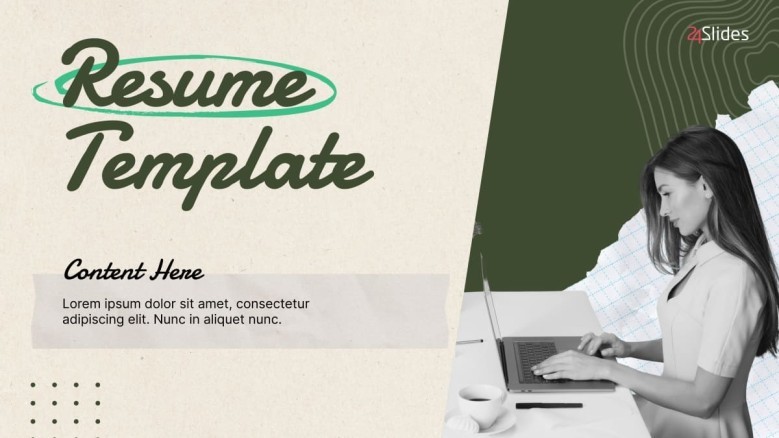 Title Slide for a Creative Resume Presentation