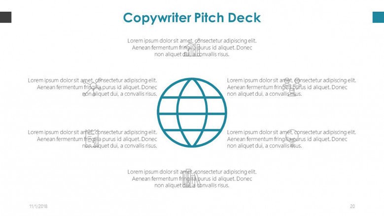copywriter pitch deck in in mind map diagram