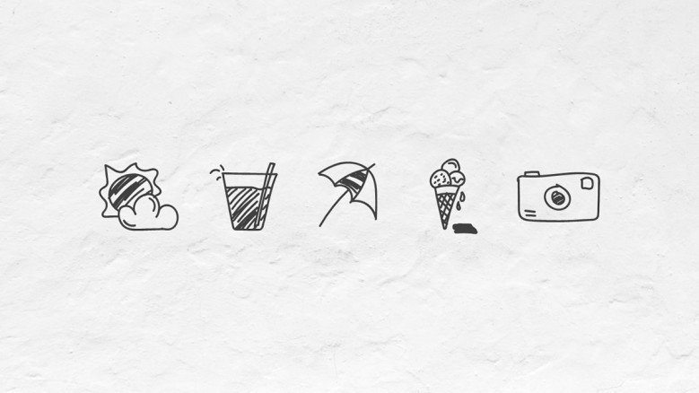 Summer Doodle Icons